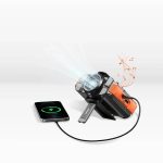 فن کمری و گردنی شارژی Porodo Lifestyle مدل W50 | اسپیکر بلوتوث، پاوربانک و چراغ LED - تصویر 5