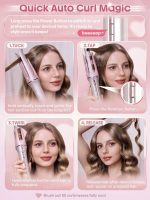 فرکننده مو اتوماتیک شیگلم صورتی سایز ۲۵ SHEGLAM - تصویر 4