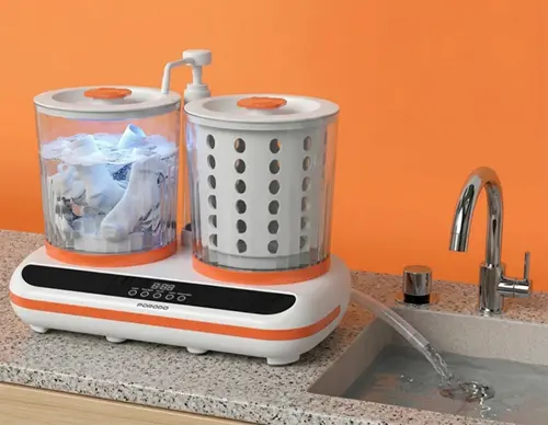 مینی لباس‌شویی و خشک‌کن شارژی مدل Launder Twin HP200 از برند Porodo
