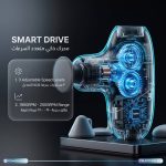 ماساژور تفنگی کامپکت Powerology مدل PWJCM5VBLWH با موتور براشلس و ۴ سری - تصویر 4