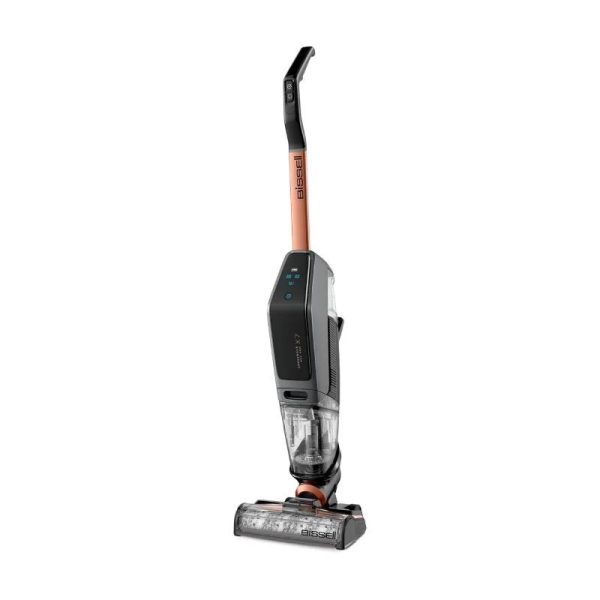 جارو شارژی عصایی بیسل مدل CrossWave X7 Cordless Pro 2955Z با باتری لیتیوم یونی 2600 میلی‌آمپرساعت، دو مخزن جداگانه آب و زباله، فیلتر HEPA، قابلیت شست‌وشوی خودکار برس و حالت توربو مخصوص حیوانات خانگی - نمای 1