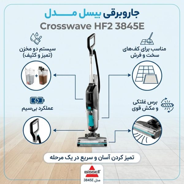 جاروبرقی بیسل مدل Crosswave HF2 3845E - نمای 1